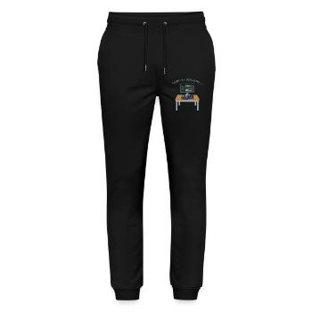 Cat debugging on the monitor - Stanley/Stella Mover Unisex Organic Jogging Trousers - black - Front - Marisol (170cm) & Nik (191cm)
