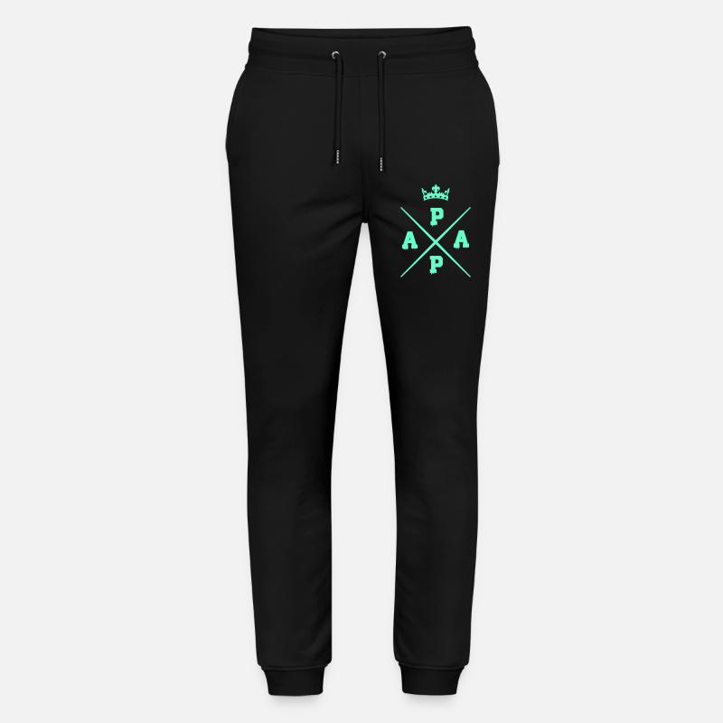 papa_krone - Stanley/Stella Unisex Bio Jogginghose Mover  - Schwarz