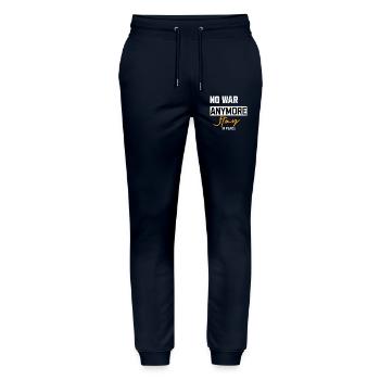 No more war Stay in Peace - Stanley/Stella Mover Unisex Organic Jogging Trousers - navy - Front - Marisol (170cm) & Nik (191cm)