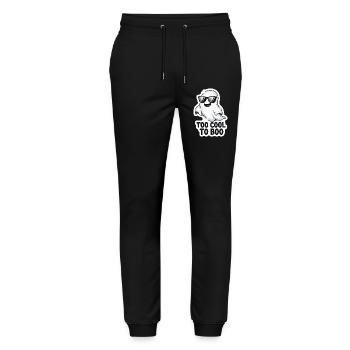 Too Cool To Boo - Cool Ghost - Stanley/Stella Mover Unisex Organic Jogging Trousers - black - Front - Marisol (170cm) & Nik (191cm)