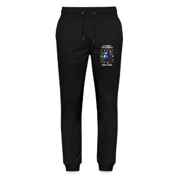 Scarab Pet Equipped | Egypt - Stanley/Stella Mover Unisex Organic Jogging Trousers - black - Front - Marisol (170cm) & Nik (191cm)