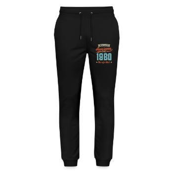 Awesome Since 1980 - Stanley/Stella Mover Unisex Organic Jogging Trousers - black - Front - Marisol (170cm) & Nik (191cm)