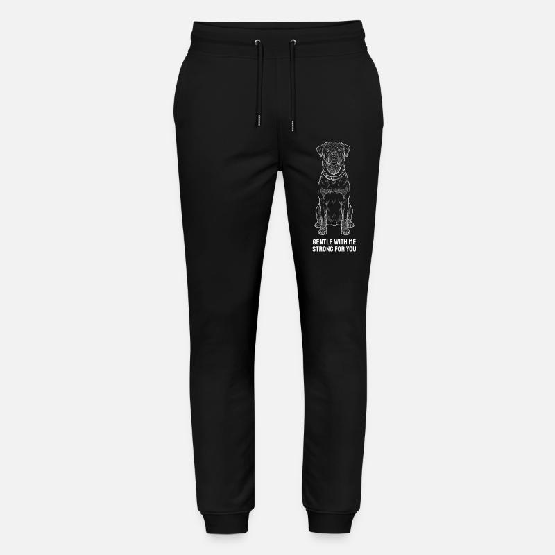 Gentle Rottweiler Lineart Design - Stanley/Stella Unisex Bio Jogginghose Mover  - Schwarz