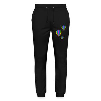 Flying Hot Air Balloons - Stanley/Stella Mover Unisex Organic Jogging Trousers - black - Front - Marisol (170cm) & Nik (191cm)