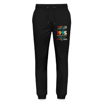 30 Year Anniversary - Vintage - November 1995 - Stanley/Stella Mover Unisex Organic Jogging Trousers - black - Front - Marisol (170cm) & Nik (191cm)