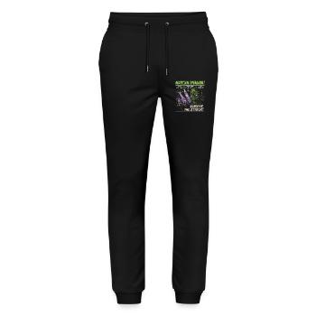 Mars Invasion Alien Movie Poster Halloween - Stanley/Stella Mover Unisex Organic Jogging Trousers - black - Front - Marisol (170cm) & Nik (191cm)