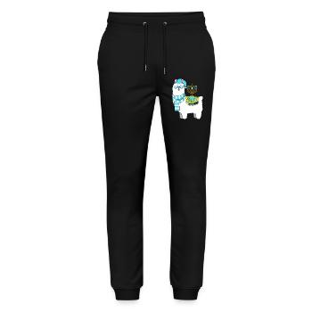 Chanukkah Hanukkah Hanukah - Stanley/Stella Unisex Bio Jogginghose Mover  - Schwarz - Vorne - Marisol (170cm) & Nik (191cm)