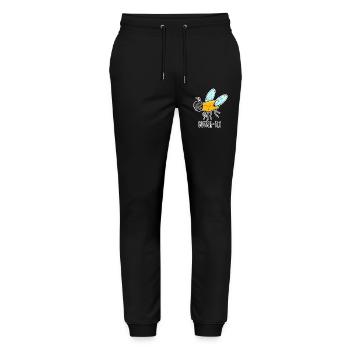 Butter-Fly - Butter Fliege Flachwitz - Stanley/Stella Unisex Bio Jogginghose Mover  - Schwarz - Vorne - Marisol (170cm) & Nik (191cm)