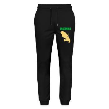 Madinina Martinique map t-shirt - Stanley/Stella Mover Unisex Organic Jogging Trousers - black - Front - Marisol (170cm) & Nik (191cm)