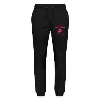 Feline Grandma: thanks to my cat - Stanley/Stella Mover Unisex Organic Jogging Trousers - black - Front - Marisol (170cm) & Nik (191cm)