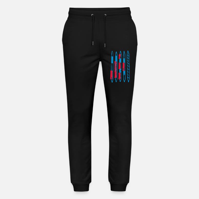 Blaurote Stäbe, Mikado - Stanley/Stella Unisex Bio Jogginghose Mover  - Schwarz