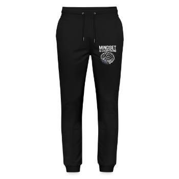 Mindset is everything - Stanley/Stella Mover Unisex Organic Jogging Trousers - black - Front - Marisol (170cm) & Nik (191cm)