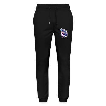 Neon Frog Splash Art - Stanley/Stella Mover Unisex Organic Jogging Trousers - black - Front - Marisol (170cm) & Nik (191cm)