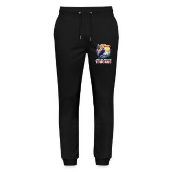 Toucans Toucan - Stanley/Stella Mover Unisex Organic Jogging Trousers - black - Front - Marisol (170cm) & Nik (191cm)