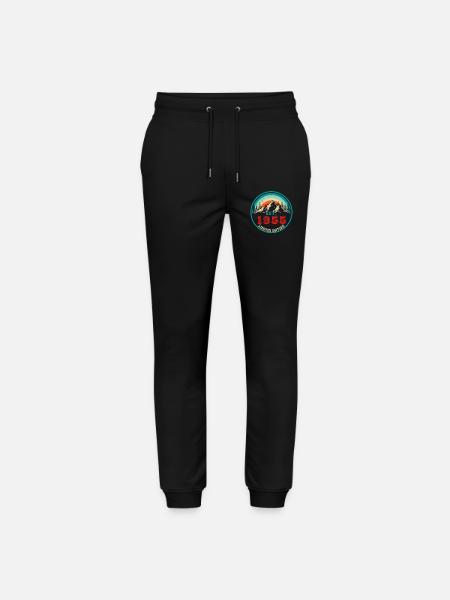 1955 Jahrgang Vintage Retro Geburtstag Geschenk - Stanley/Stella Unisex Bio Jogginghose Mover  - Schwarz