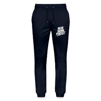 Near Damn Perfect - Stanley/Stella Mover Unisex Organic Jogging Trousers - navy - Front - Marisol (170cm) & Nik (191cm)