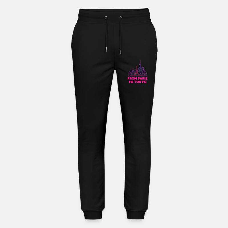 De Paris à Tokyo Neon Skyline - Pantalon de jogging bio MOVER Stanley/Stella unisexe - noir