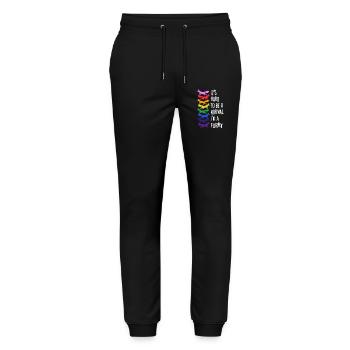 It's Hard To Be A Normal I'm A Furry - Stanley/Stella Mover Unisex Organic Jogging Trousers - black - Front - Marisol (170cm) & Nik (191cm)