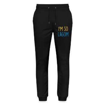 Lagom Sverige Sweden - Stanley/Stella Mover Unisex Organic Jogging Trousers - black - Front - Marisol (170cm) & Nik (191cm)