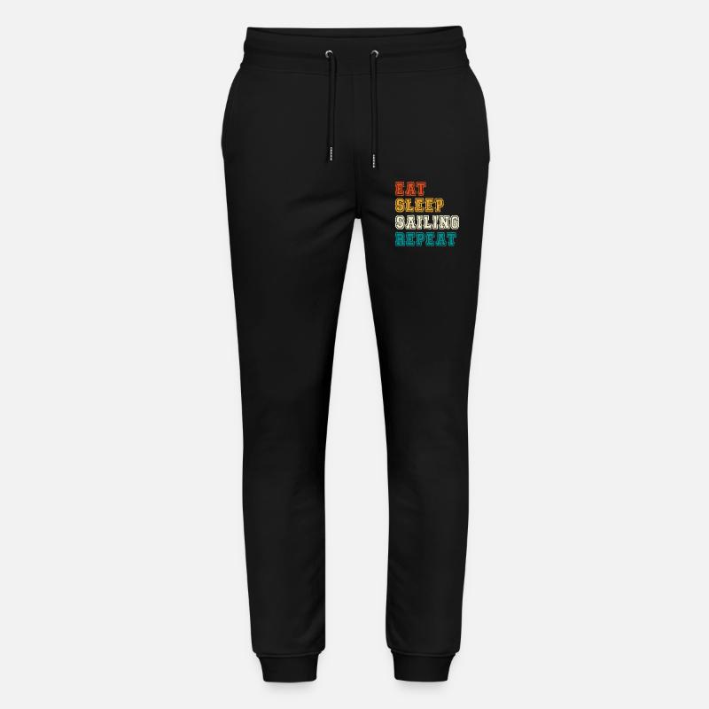 Eat Sleep Sailing Repeat - Stanley/Stella Unisex Bio Jogginghose Mover  - Schwarz