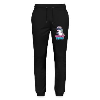 Unicorn Gamer VR Edition - Stanley/Stella Unisex Bio Jogginghose Mover  - Schwarz - Vorne - Marisol (170cm) & Nik (191cm)