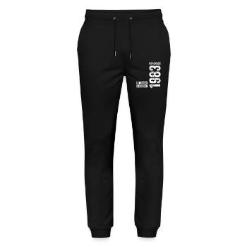 Novembre 1983 Édition Limitée Novembre 1983 - Pantalon de jogging bio MOVER Stanley/Stella unisexe - noir - Devant - Marisol (170cm) & Nik (191cm)