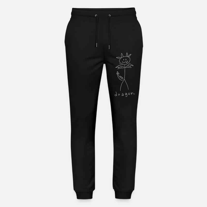 Dragon. (lignes blanches) (par Leni Riosa) - Pantalon de jogging bio MOVER Stanley/Stella unisexe - noir