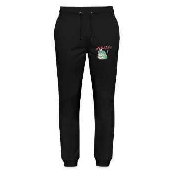 Schwarzer Strand Badegast Madeira Illustration - Stanley/Stella Unisex Bio Jogginghose Mover  - Schwarz - Vorne - Marisol (170cm) & Nik (191cm)