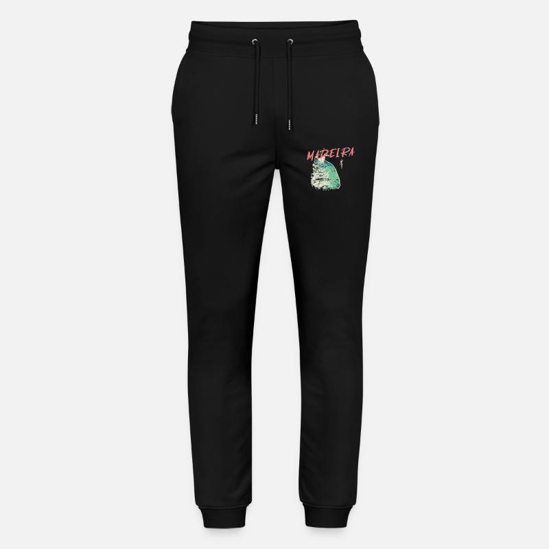 Baigneuse plage noire Madère illustration - Pantalon de jogging bio MOVER Stanley/Stella unisexe - noir