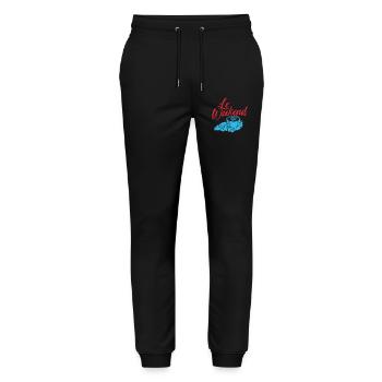 Le Weekend French Coffee Chill Vibes - Stanley/Stella Unisex Bio Jogginghose Mover  - Schwarz - Vorne - Marisol (170cm) & Nik (191cm)