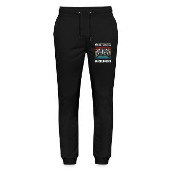 Nächstes Level Großer Bruder Ankündigung Zocken - Stanley/Stella Unisex Bio Jogginghose Mover  - Schwarz - Vorne - Marisol (170cm) & Nik (191cm)
