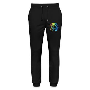 Schildkröte und buntes Meer - Stanley/Stella Unisex Bio Jogginghose Mover  - Schwarz - Vorne - Marisol (170cm) & Nik (191cm)