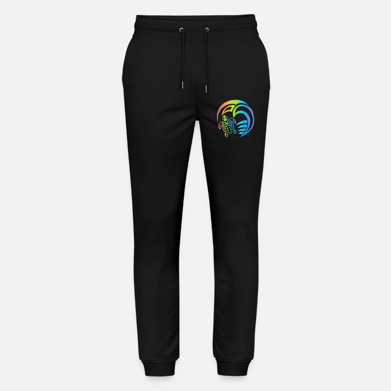 Schildkröte und buntes Meer - Stanley/Stella Unisex Bio Jogginghose Mover  - Schwarz