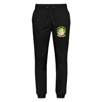 ASL Sign Language Interpreter World Deaf Day - Stanley/Stella Mover Unisex Organic Jogging Trousers - black - Front - Marisol (170cm) & Nik (191cm)