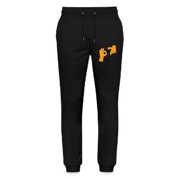 Drôle Six Sept Mème Gen Alpha Argot 67 Chat - Pantalon de jogging bio MOVER Stanley/Stella unisexe - noir - Devant - Marisol (170cm) & Nik (191cm)