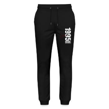 30th Birthday Original October 1995 - Stanley/Stella Mover Unisex Organic Jogging Trousers - black - Front - Marisol (170cm) & Nik (191cm)