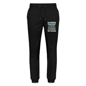 Cadeau 30ème anniversaire Voiture Ancienne Octobre 1995 - Pantalon de jogging bio MOVER Stanley/Stella unisexe - noir - Devant - Marisol (170cm) & Nik (191cm)