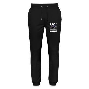 Crow Coffee Saying - Stanley/Stella Mover Unisex Organic Jogging Trousers - black - Front - Marisol (170cm) & Nik (191cm)