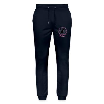 Black Sphynx Cat Sayings Humor Quotes - Stanley/Stella Mover Unisex Organic Jogging Trousers - navy - Front - Marisol (170cm) & Nik (191cm)