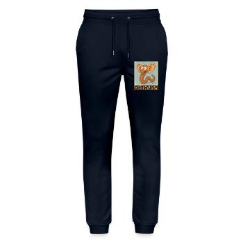 Ohrwurm by Rico Beck - Stanley/Stella Unisex Bio Jogginghose Mover  - Navy - Vorne - Marisol (170cm) & Nik (191cm)