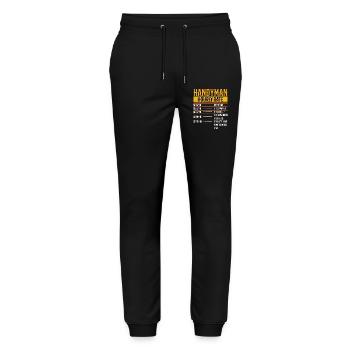 Handyman Hourly Rate Humor Carpenter Handy Man - Stanley/Stella Mover Unisex Organic Jogging Trousers - black - Front - Marisol (170cm) & Nik (191cm)