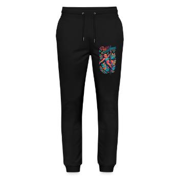Paresseux Pole Dance Pole Dancer Drôle Cadeau - Pantalon de jogging bio MOVER Stanley/Stella unisexe - noir - Devant - Marisol (170cm) & Nik (191cm)