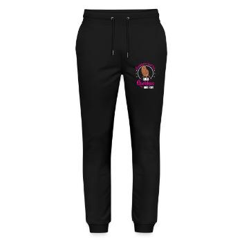 Quokka is a real short-tailed kangaroo - Stanley/Stella Mover Unisex Organic Jogging Trousers - black - Front - Marisol (170cm) & Nik (191cm)