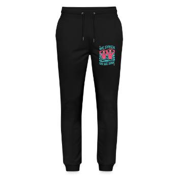 Synchronschwimmen Kunstschwimmen Wassersport - Stanley/Stella Unisex Bio Jogginghose Mover  - Schwarz - Vorne - Marisol (170cm) & Nik (191cm)
