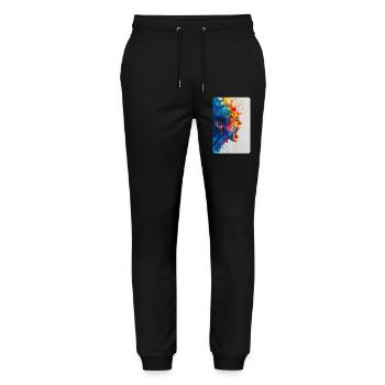 T-Shirt Spektrum der Angst - Stanley/Stella Unisex Bio Jogginghose Mover  - Schwarz - Vorne - Marisol (170cm) & Nik (191cm)