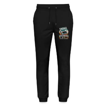 October 1965 Gift 1965 Birthday October 1965 - Stanley/Stella Mover Unisex Organic Jogging Trousers - black - Front - Marisol (170cm) & Nik (191cm)