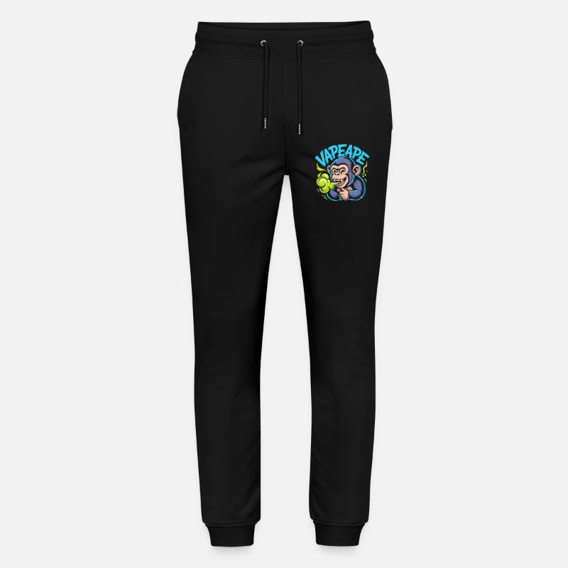 Vapeape Lustiger Affe Grafik - Stanley/Stella Unisex Bio Jogginghose Mover  - Schwarz