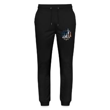 LIMITED EDITION 2011 15TH BIRTHDAY - Stanley/Stella Mover Unisex Organic Jogging Trousers - black - Front - Marisol (170cm) & Nik (191cm)