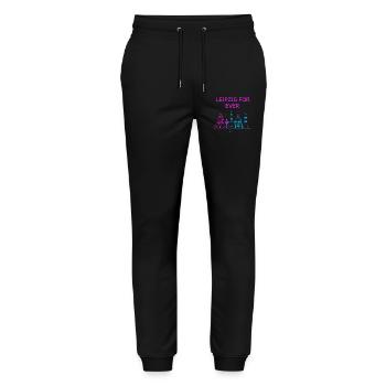 Leipzig Forever Neon Skyline - Stanley/Stella Mover Unisex Organic Jogging Trousers - black - Front - Marisol (170cm) & Nik (191cm)