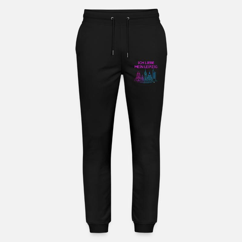 J’adore ma Leipzig Neon Skyline - Pantalon de jogging bio MOVER Stanley/Stella unisexe - noir